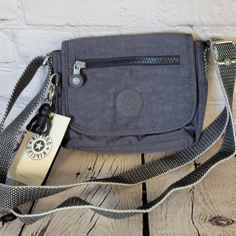Kipling Sabian Crossbody Mini Bag, Night Grey, Handbag - Picture 3 of 8